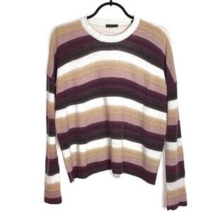ATM Anthony Thomas Melillo Cashmere Blend Striped Sweater Small